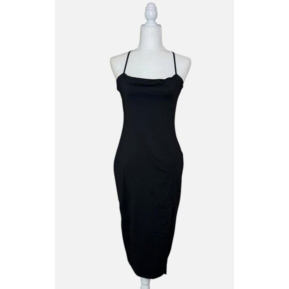 Inspire Chic Womens Spaghetti Strap Sleeveless Split Bodycon Cocktail Dress S - Picture 4 of 6